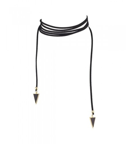 Lux Accessories Black Triangle Choker