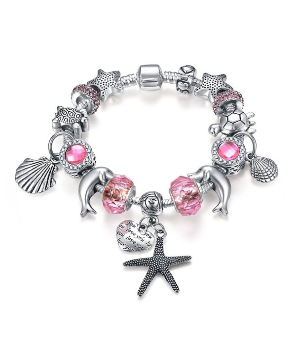 Presentski European Bracelet Seashell Starfish