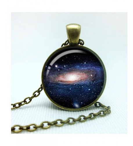 Galaxy Planets Pattern Pendant Necklace