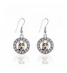 Siberian Circle Earrings Crystal Rhinestones