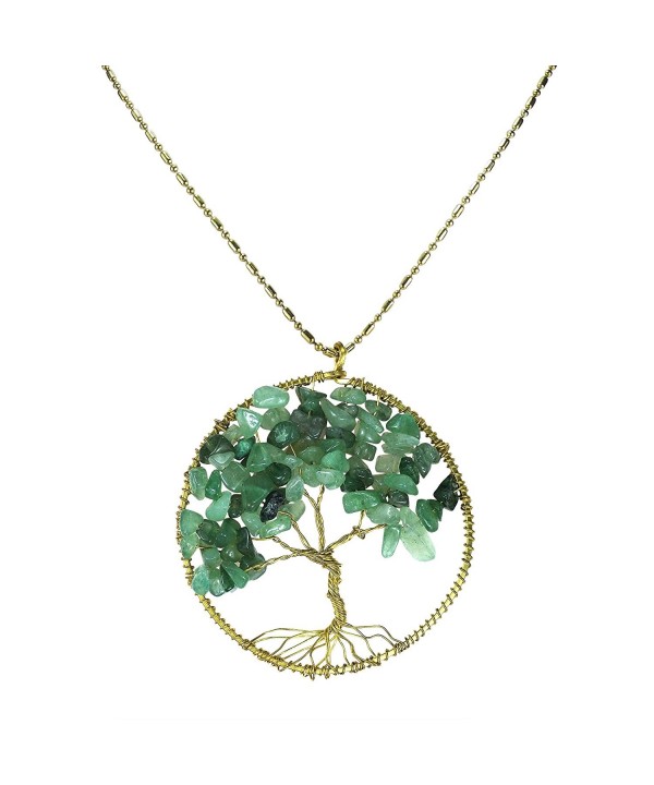 Green Quartz Stone Eternal Necklace