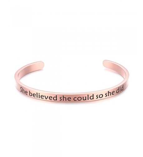 Bracelet Engraved Inspirational Christmas Valentines