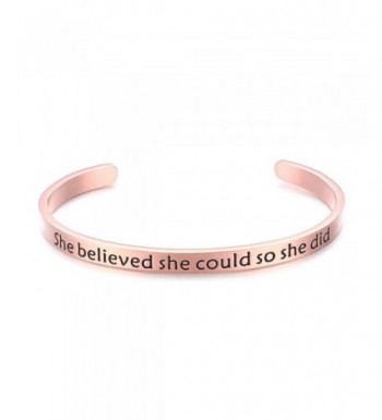 Bracelet Engraved Inspirational Christmas Valentines