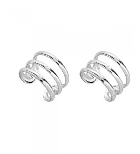 Sterling Silver Three Pierce Earrings