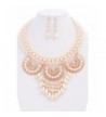 Simulated Casting Statement Necklace Earrings