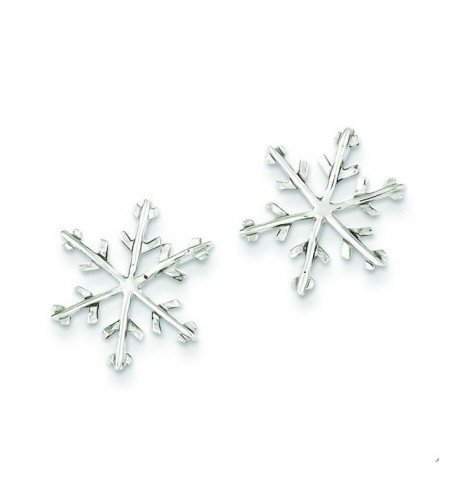 Sterling Silver Snowflake Post Earrings