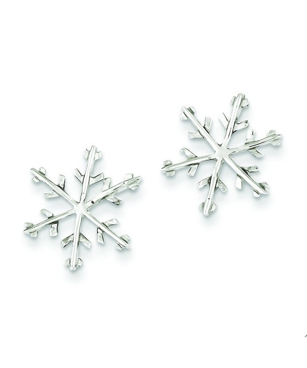 Sterling Silver Snowflake Post Earrings