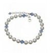 Sterling Bracelet Simulated Swarovski Crystals