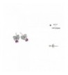 Simulated Sterling Silver Solitaire Earrings