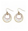 Rain Gold Tone Concentric Circles Earrings