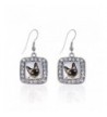Inspired Silver Siamese Earrings Rhinestones