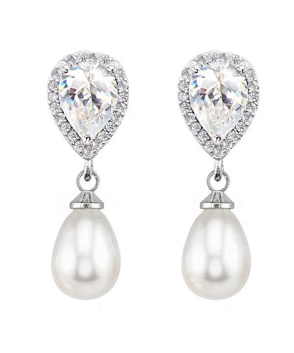 SELOVO Teardrop Simulated Earrings Zirconia