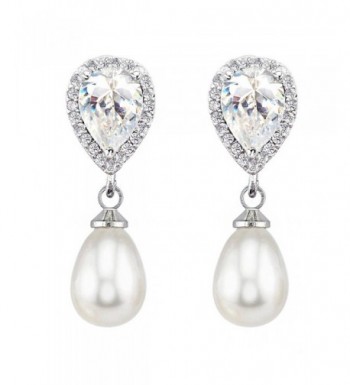 SELOVO Teardrop Simulated Earrings Zirconia