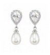 SELOVO Teardrop Simulated Earrings Zirconia