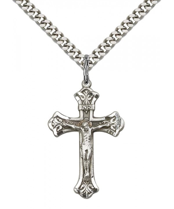Sterling Silver Crucifix Pendant Stainless