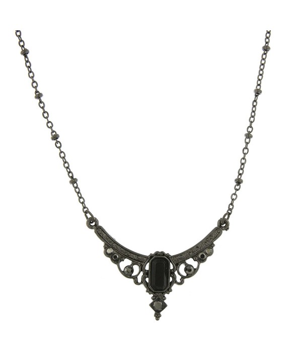 Downton Abbey Hematite Statement Necklace