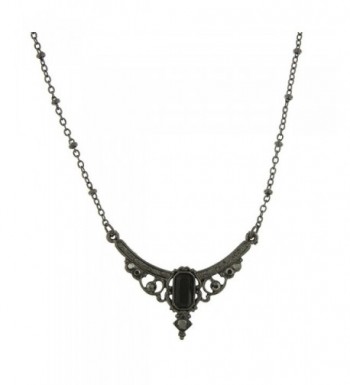 Downton Abbey Hematite Statement Necklace