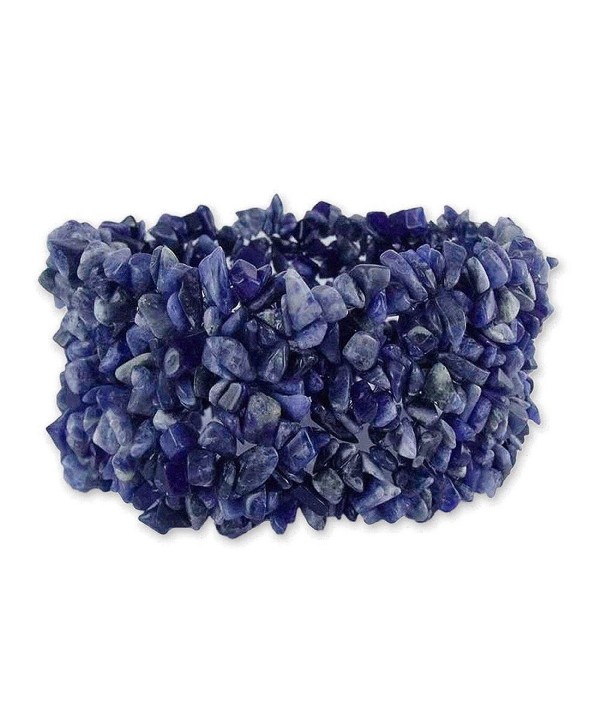 NOVICA Natural Sodalite Bracelet Infinite