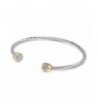 Pav Crystal Rhinestone Tone Bangle