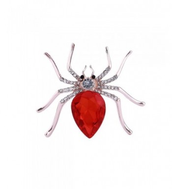 Golden scientific Spider Rhinestones Brooch