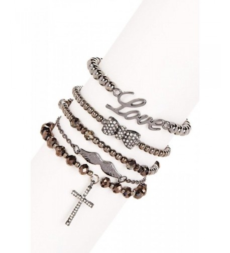 Lux Accessories Cross Wings Bracelet