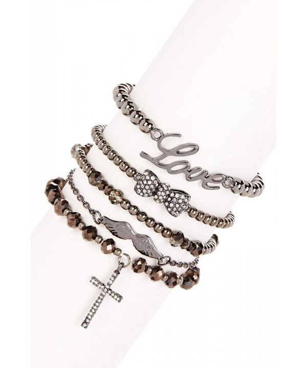 Lux Accessories Cross Wings Bracelet