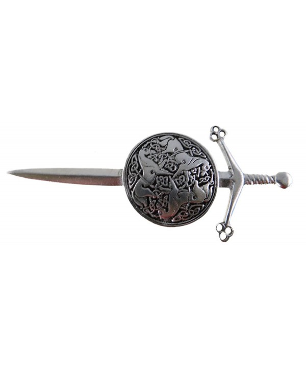 Sword Targe Celtic Horses Pewter