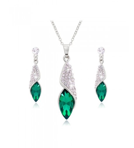 Jane Stone Rhinestone Teardrop Necklace