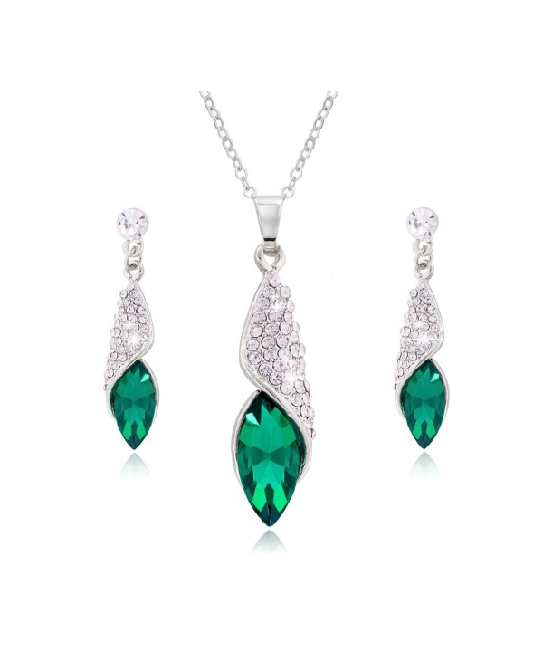 Jane Stone Rhinestone Teardrop Necklace