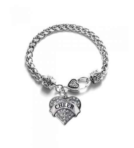 Cheerleading Classic Silver Crystal Bracelet