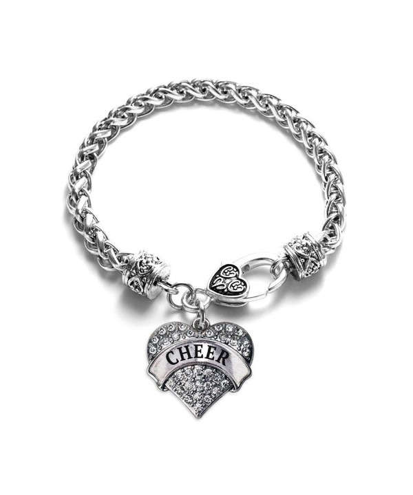 Cheerleading Classic Silver Crystal Bracelet