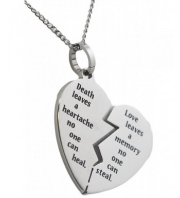 Bereavement Necklace Stainless Pendant Condolence