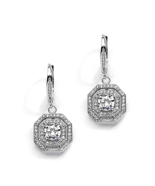 Mariell Vintage Wedding Earrings Octagon