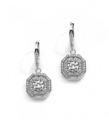 Mariell Vintage Wedding Earrings Octagon