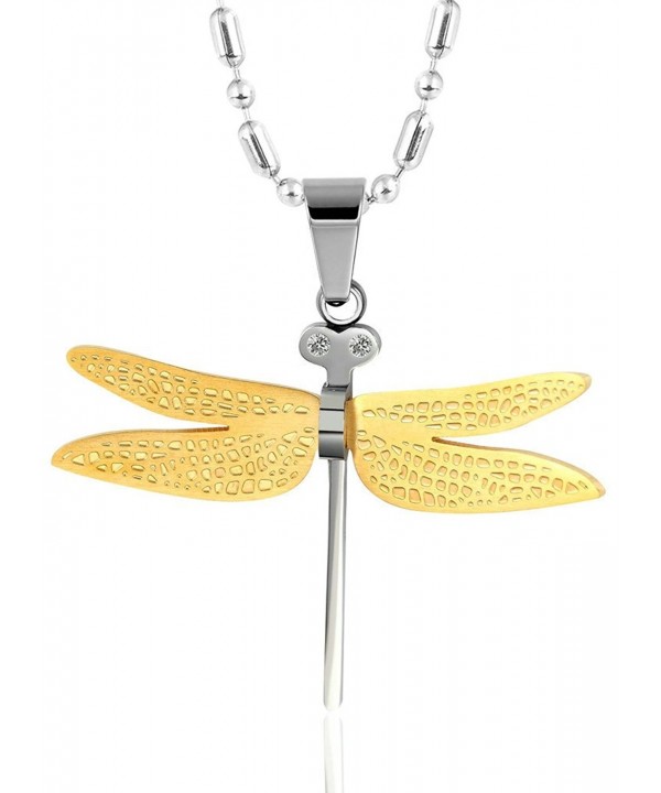 Dragonfly 3x4 3CM Stainless Necklace Aooaz