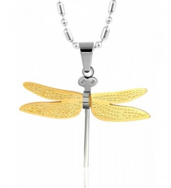 Dragonfly 3x4 3CM Stainless Necklace Aooaz