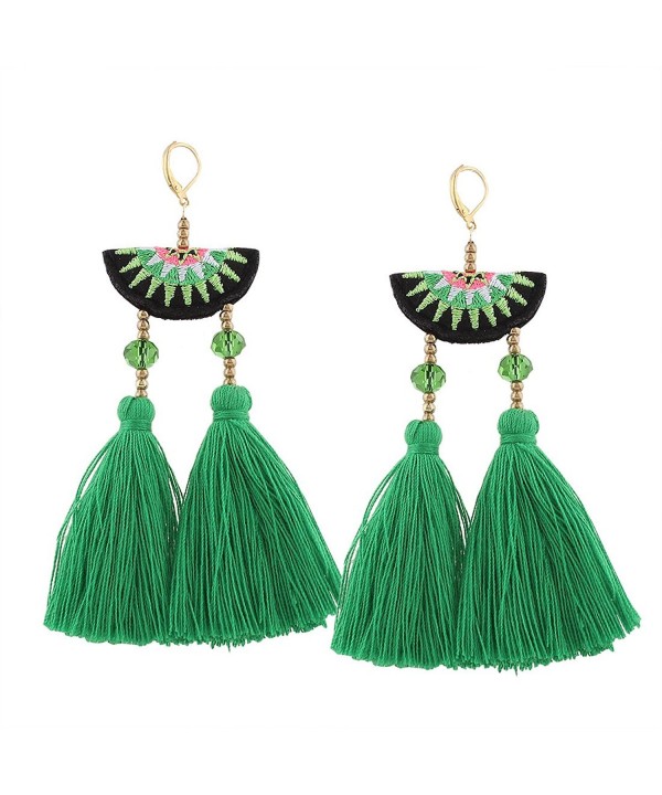 Bohemian Tassel Earrings Beaded Chandelier