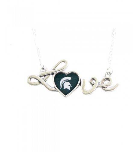 Michigan Spartans Script Necklace Jewelry