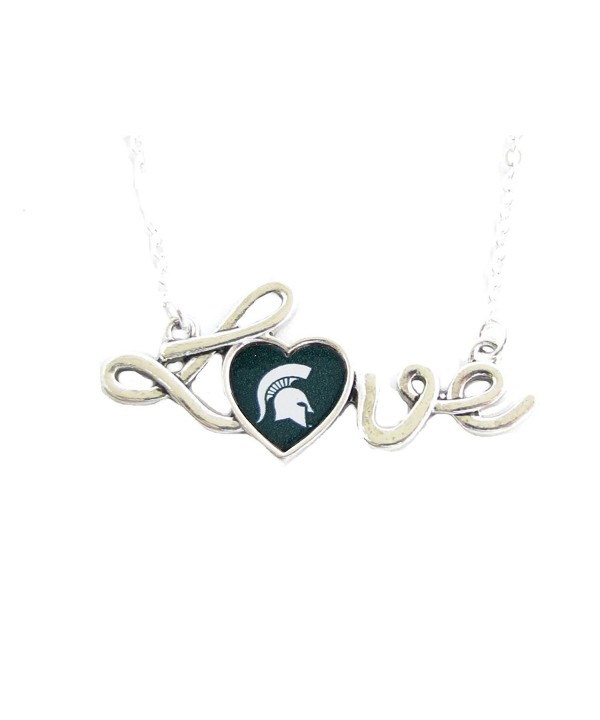 Michigan Spartans Script Necklace Jewelry