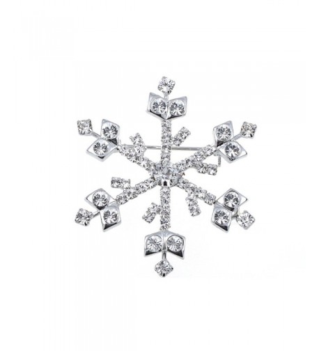 Alilang Silvery Rhinestones Holiday Snowflake