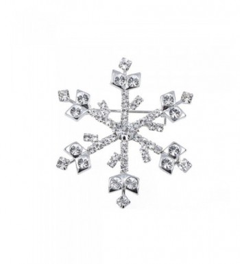 Alilang Silvery Rhinestones Holiday Snowflake