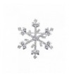 Alilang Silvery Rhinestones Holiday Snowflake