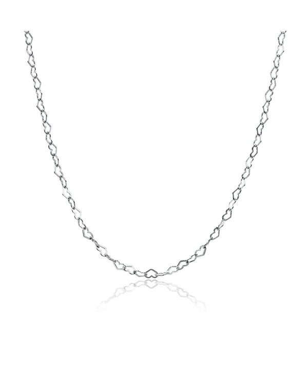 Sterling Silver Heart Necklace Inches